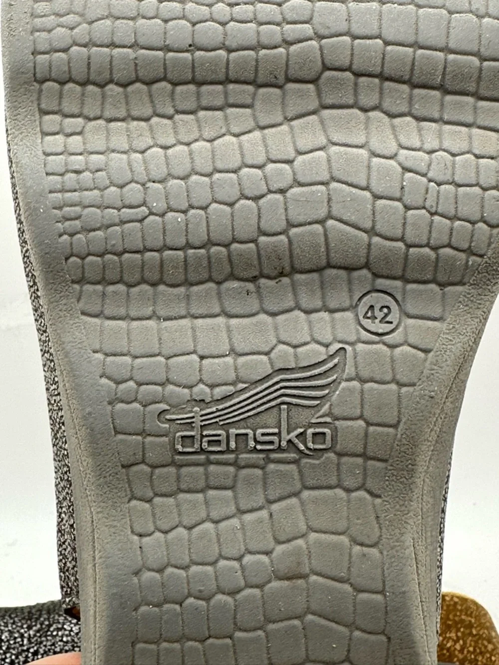 DANSKO Marcy Metallic Leather Gray Slingback Comfort Shoes Sandals Sz 42 - Picture 11 of 14